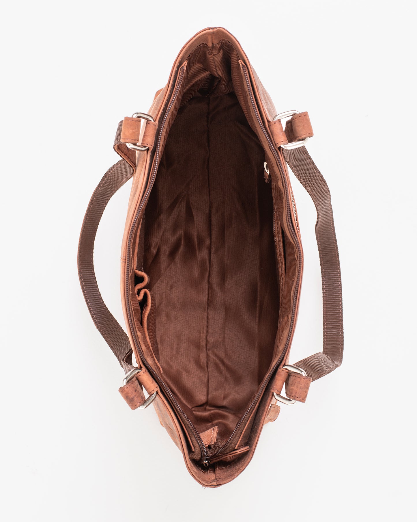 Leather Shoulder Bag NK1909 - Brown